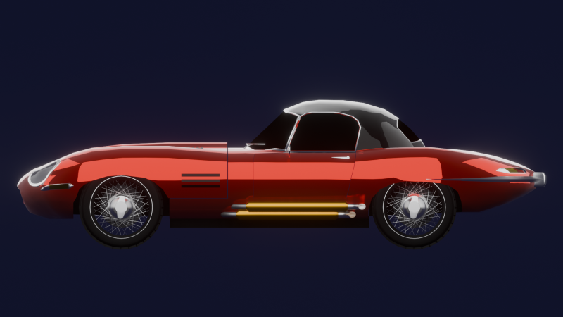 JAGUAR E TYPE 38 HARD TOP 3D Model .c4d .max .obj .3ds .fbx .stl .blend 