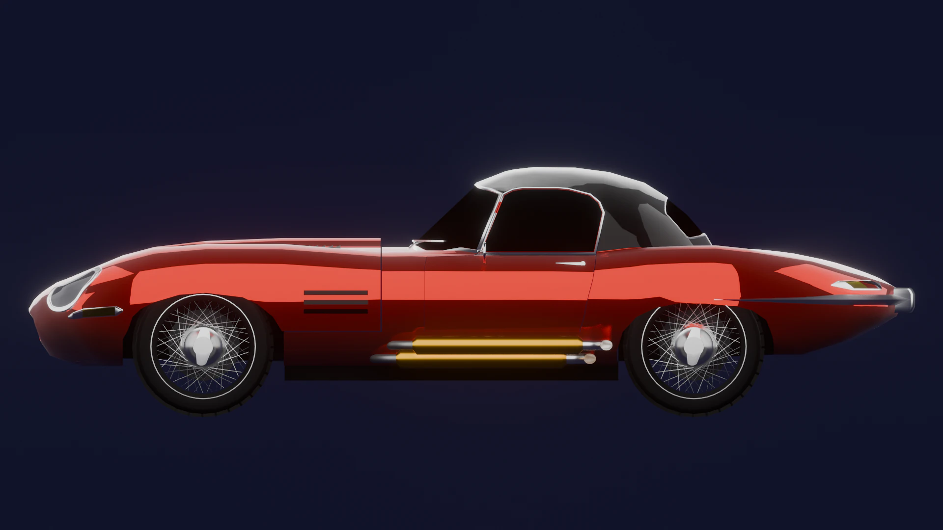 JAGUAR E TYPE 38 HARD TOP 3D Model .c4d .max .obj .3ds .fbx .stl .blend 