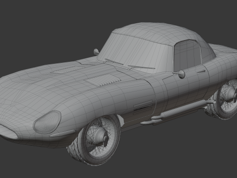 JAGUAR E TYPE 38 HARD TOP 3D Model