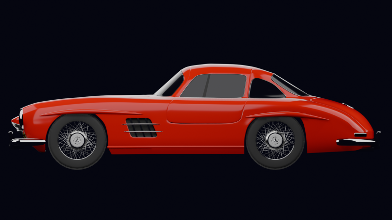 MERCEDES 300 SL 3D Model .c4d .max .obj .3ds .fbx .stl .blend 