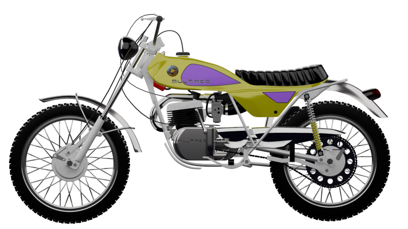 BULTACO LOBITO 74 3D Model .c4d .max .obj .3ds .fbx .stl .blend 