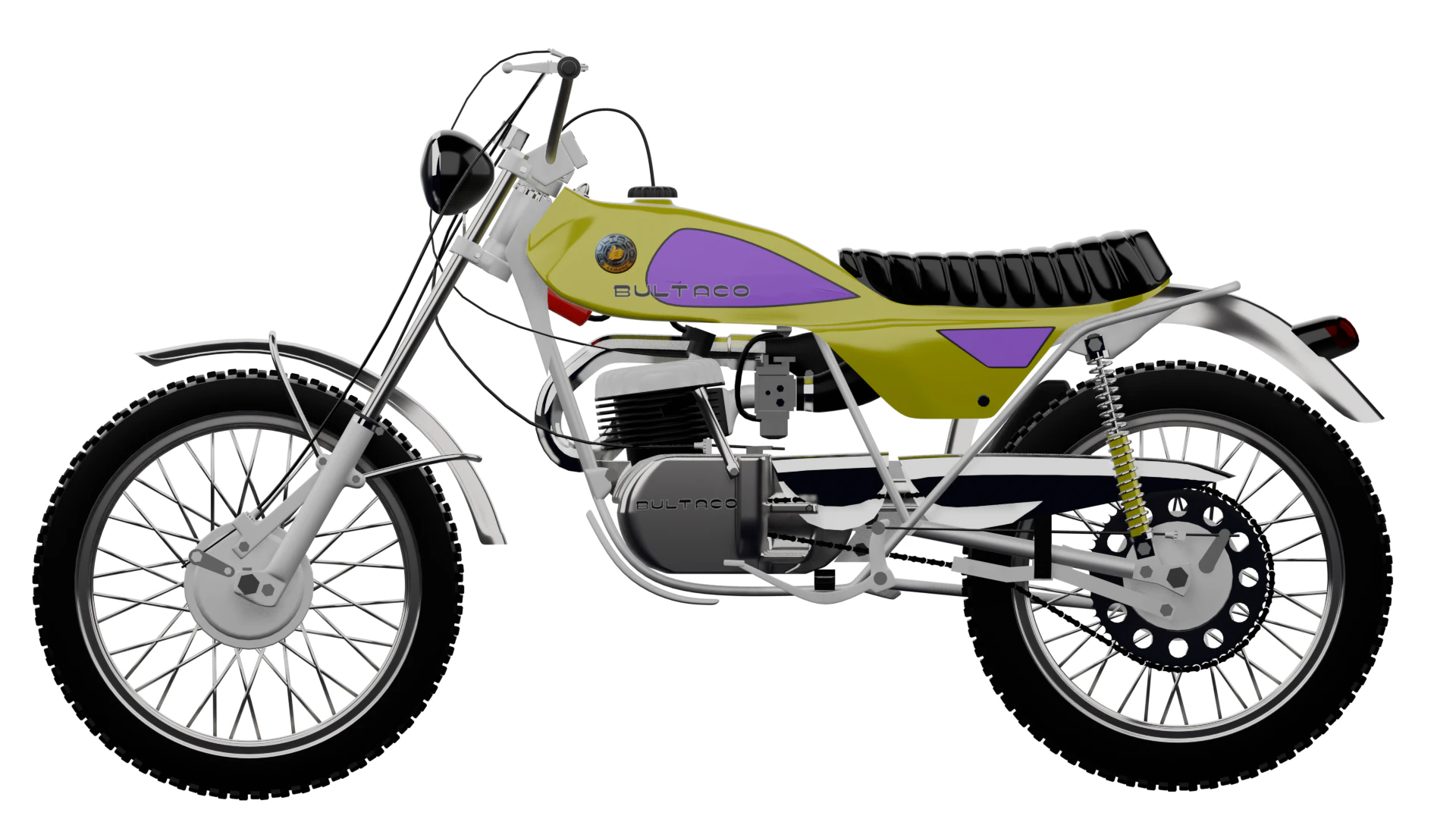 BULTACO LOBITO 74 3D Model .c4d .max .obj .3ds .fbx .stl .blend 