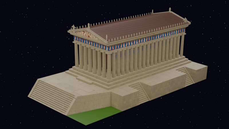 PARTHENON Modello 3D .c4d .max .obj .3ds .fbx .stl .blend 