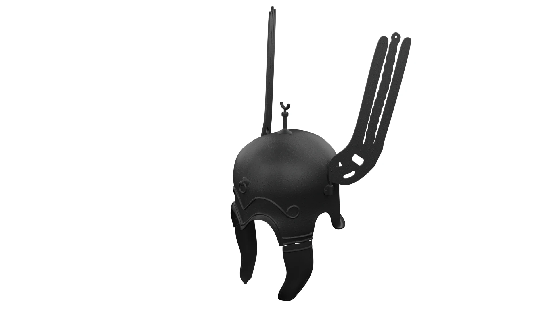CELTIBERIAN HELMET WINGS 3D Model .c4d .max .obj .3ds .fbx .stl .blend
