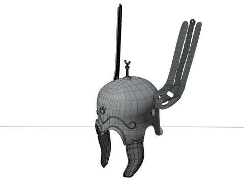 CELTIBERIAN HELMET WINGS 3Dモデル