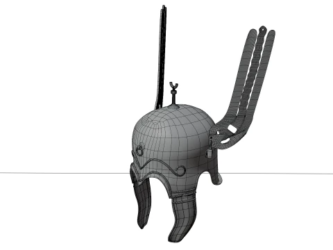 CELTIBERIAN HELMET WINGS 3D Model
