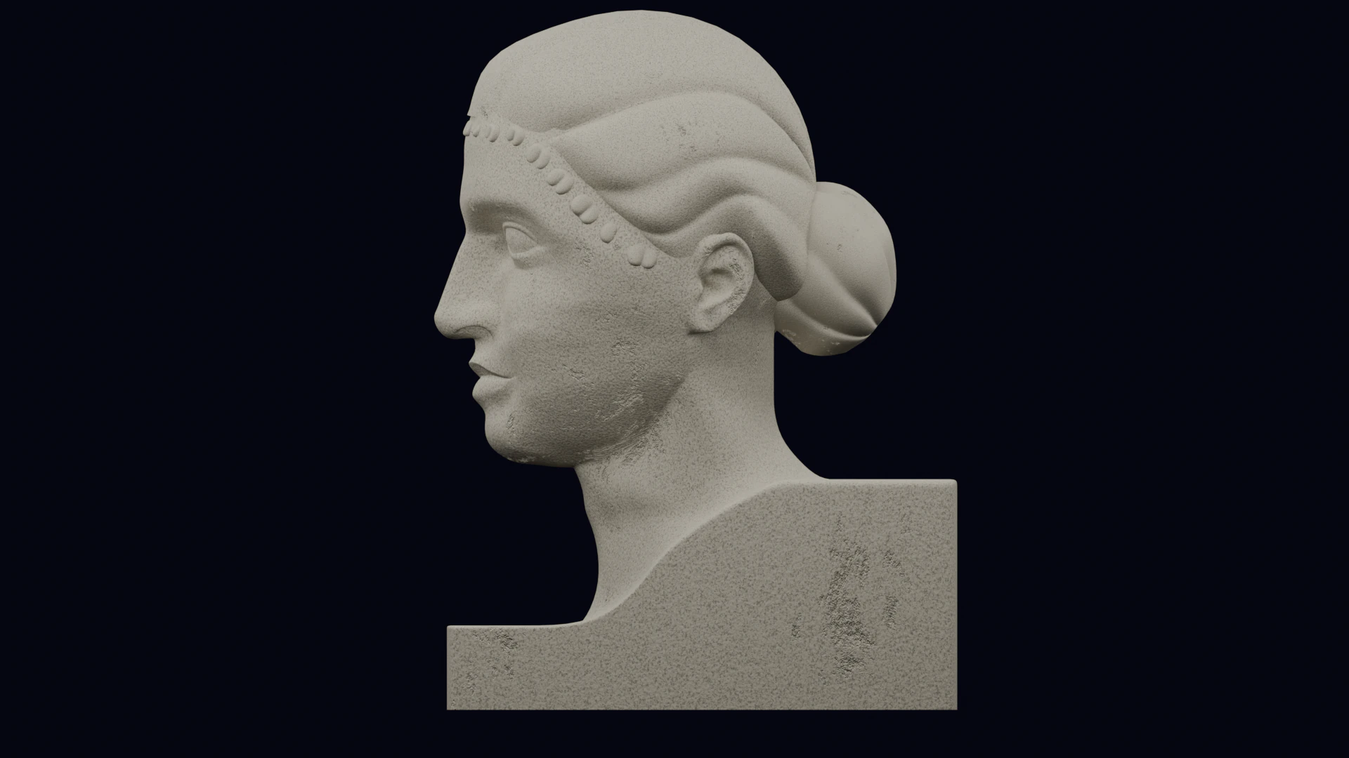 CLEOPATRA HAIR 3D Model .c4d .max .obj .3ds .fbx .stl .blend