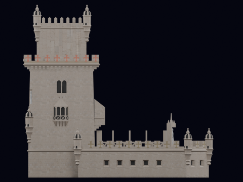 BELEM TOWER PORTUGAL 3D Model