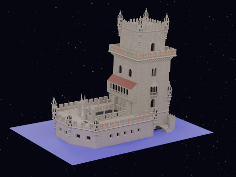 BELEM TOWER PORTUGAL 3D Model