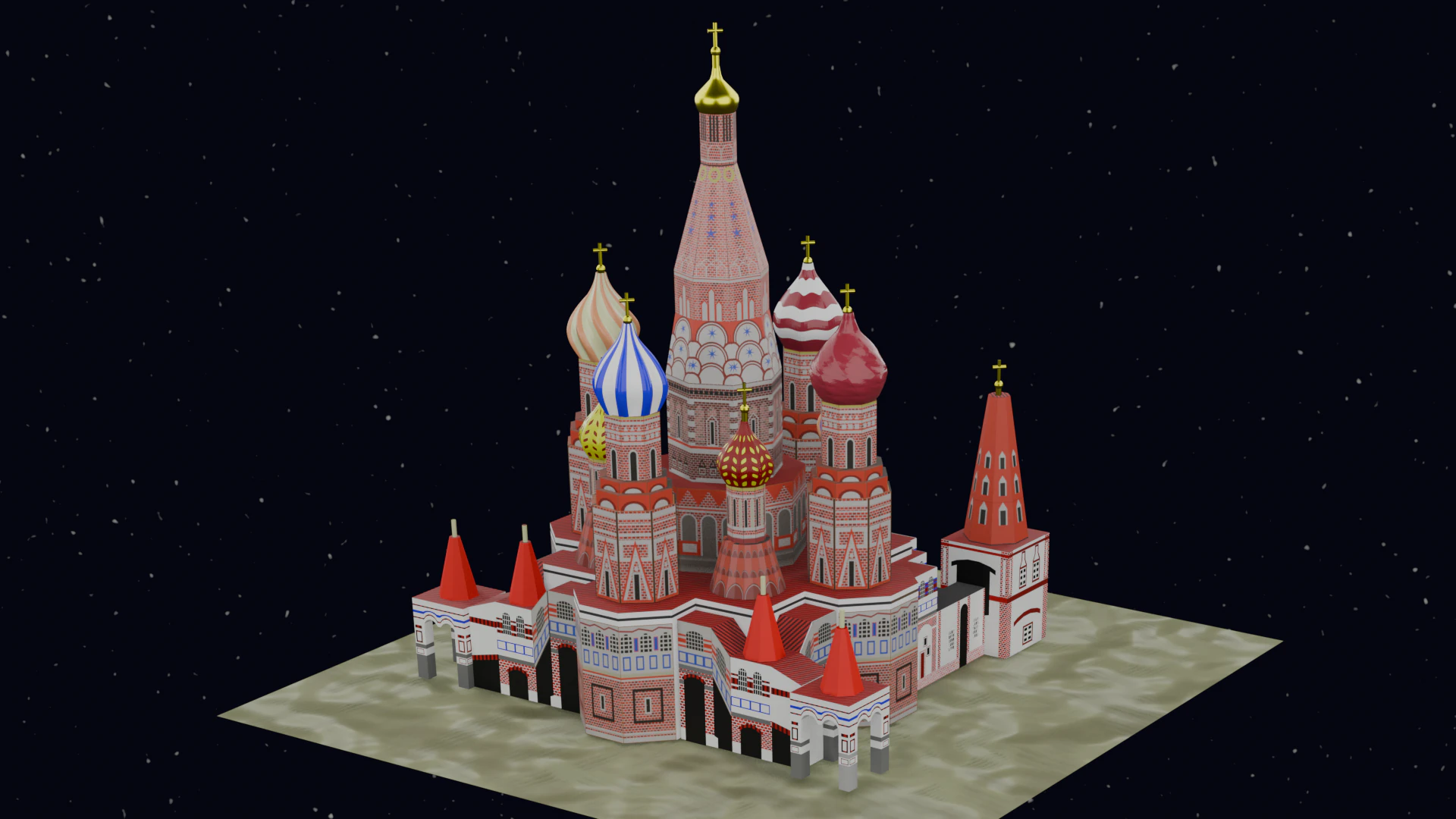 ST BASILS CATHEDRAL MOSCOW 3D Model .c4d .max .obj .3ds .fbx .stl .blend 