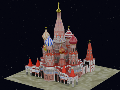ST BASILS CATHEDRAL MOSCOW Modèle 3D
