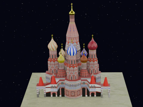 ST BASILS CATHEDRAL MOSCOW 3D Model