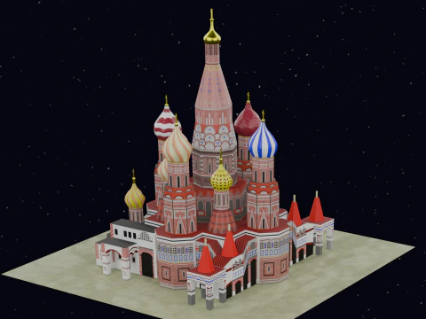 ST BASILS CATHEDRAL MOSCOW 3D Model