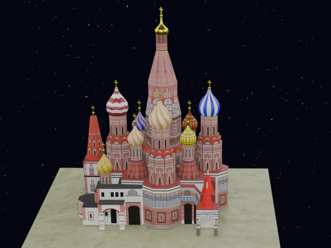 ST BASILS CATHEDRAL MOSCOW 3D Model