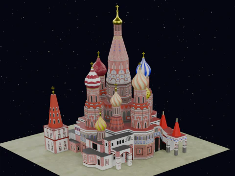 ST BASILS CATHEDRAL MOSCOW 3D Model