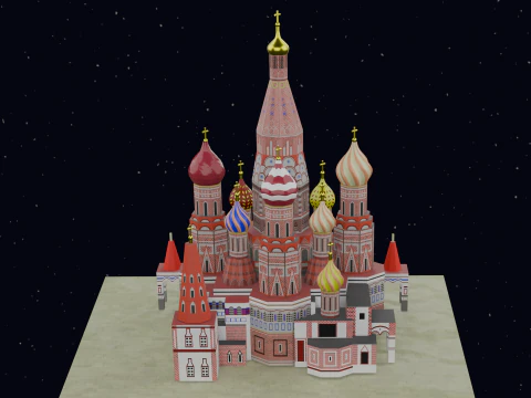 ST BASILS CATHEDRAL MOSCOW 3D Model