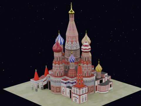 ST BASILS CATHEDRAL MOSCOW 3D Model