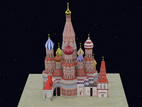 ST BASILS CATHEDRAL MOSCOW 3D Model