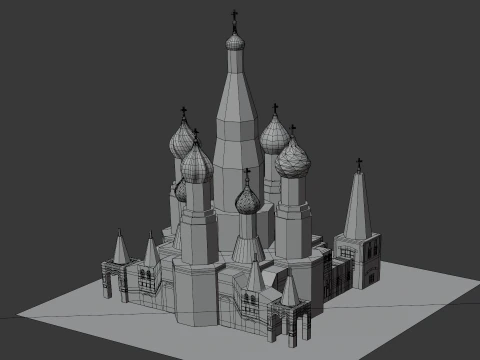 ST BASILS CATHEDRAL MOSCOW 3D Model