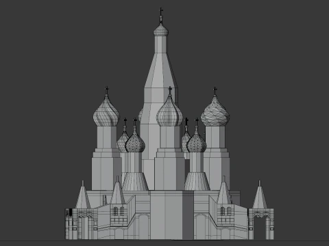 ST BASILS CATHEDRAL MOSCOW 3D Model