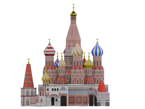 ST BASILS CATHEDRAL MOSCOW 3D Model