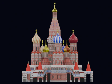 ST BASILS CATHEDRAL MOSCOW 3D Model