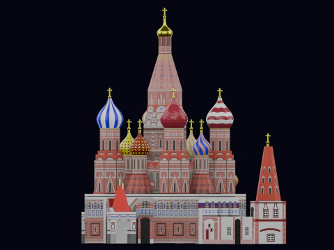 ST BASILS CATHEDRAL MOSCOW 3D Model