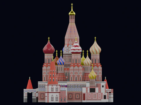 ST BASILS CATHEDRAL MOSCOW 3D Model
