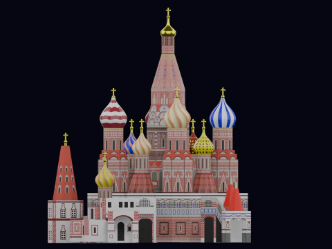 ST BASILS CATHEDRAL MOSCOW 3D Model