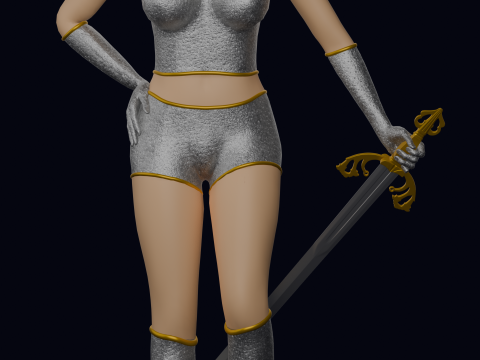 WARRIOR WOMAN 3D Model