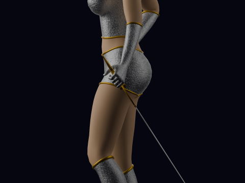 WARRIOR WOMAN 3D Model