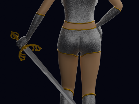 WARRIOR WOMAN 3D Model