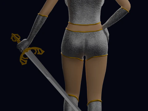 WARRIOR WOMAN 3D Model
