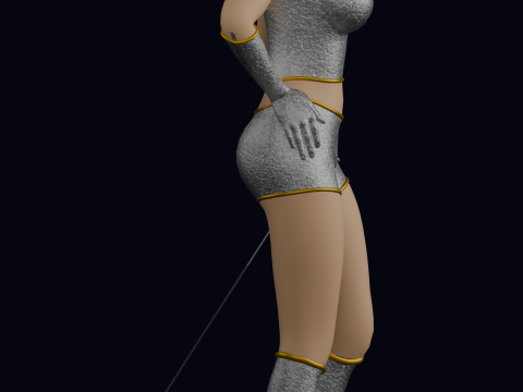 WARRIOR WOMAN 3D Model