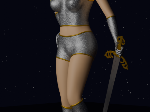 WARRIOR WOMAN 3D Model