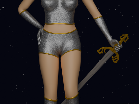 WARRIOR WOMAN 3D Model