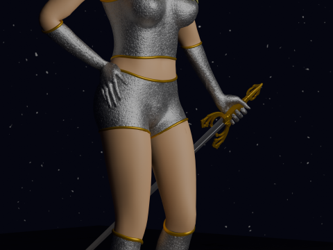 WARRIOR WOMAN 3D Model