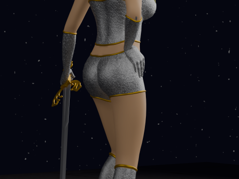 WARRIOR WOMAN 3D Model