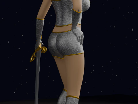 WARRIOR WOMAN 3D Model