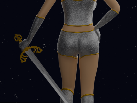 WARRIOR WOMAN 3D Model