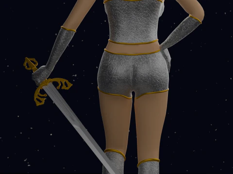 WARRIOR WOMAN 3D Model