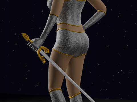 WARRIOR WOMAN 3D Model