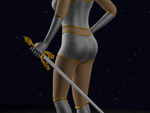 WARRIOR WOMAN 3D Model