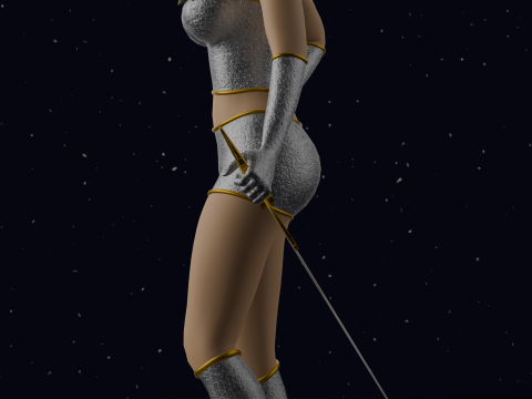 WARRIOR WOMAN 3D Model