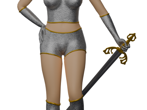 WARRIOR WOMAN 3D Model