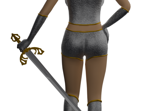 WARRIOR WOMAN 3D Model