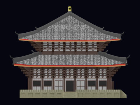 GRAND BUDDHA TODAI-JI TEMPLE JAPAN 3D Модель