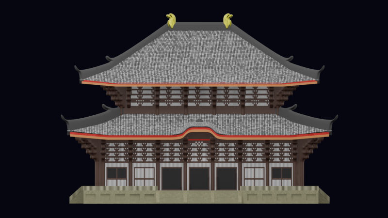 GRAND BUDDHA TODAI-JI TEMPLE JAPAN 3D Модель .c4d .max .obj .3ds .fbx .stl .blend 