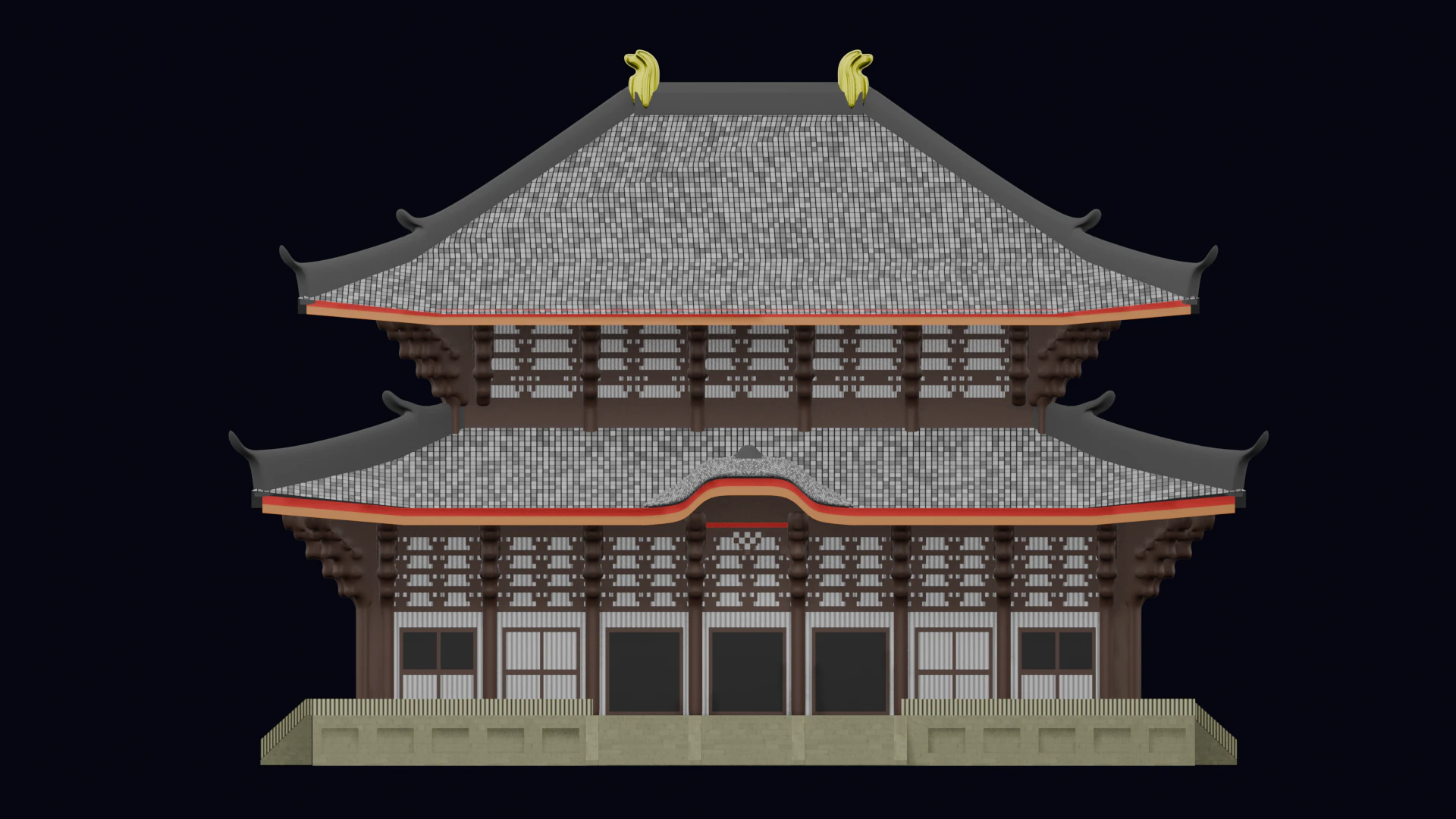 GRAND BUDDHA TODAI-JI TEMPLE JAPAN 3D Model .c4d .max .obj .3ds .fbx .stl .blend 