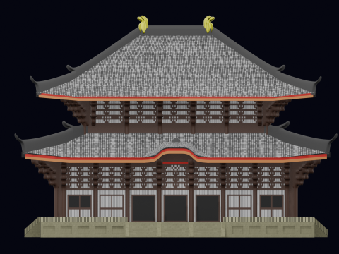 GRAND BUDDHA TODAI-JI TEMPLE JAPAN 3D Model